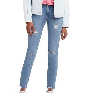 Levi Strauss & Co-High Rise Skinny Jeans-Ripped Style-W29-L30-Like New